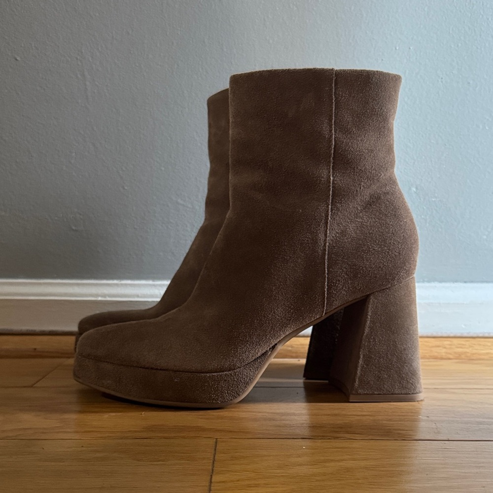 Dolce Vita Tan Suede Heeled Boots
